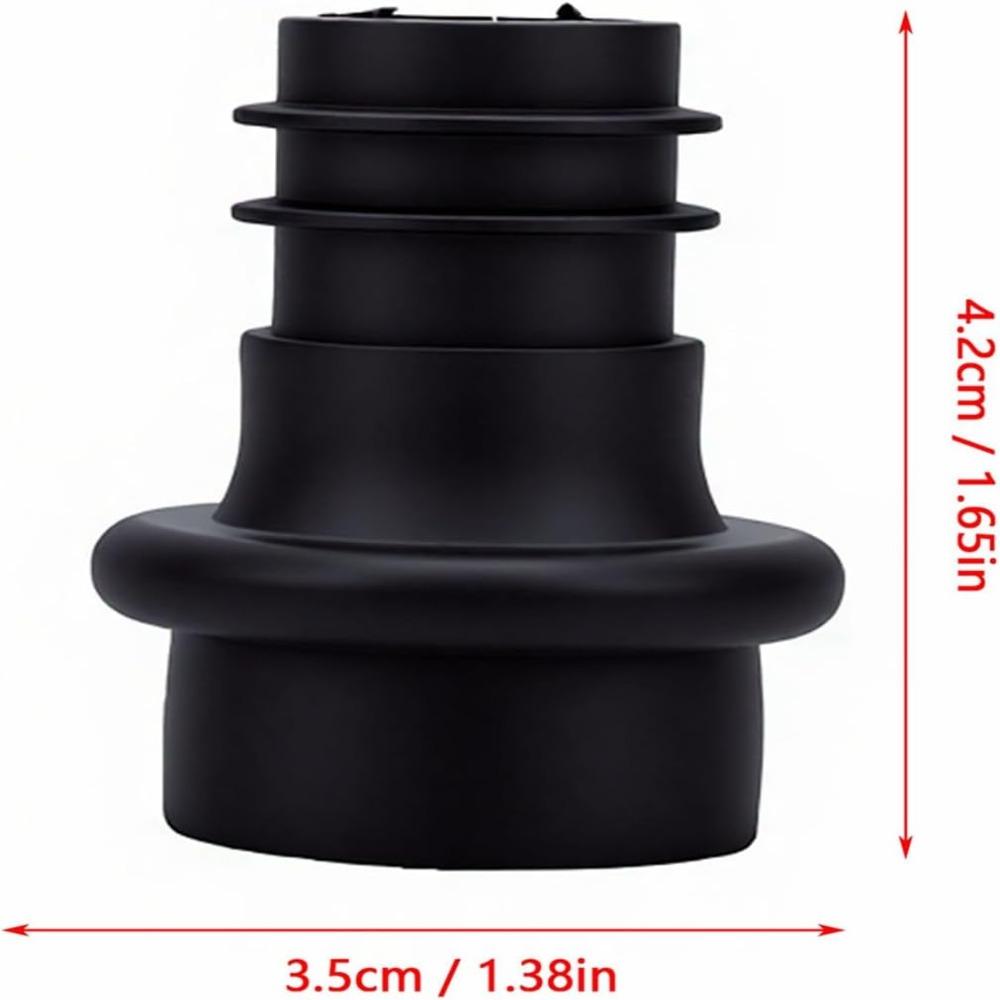 8pcs Vacuum Seal Silicone Wine Stoppers Black Freshness Preservation Stoppers  Bottle Sealing