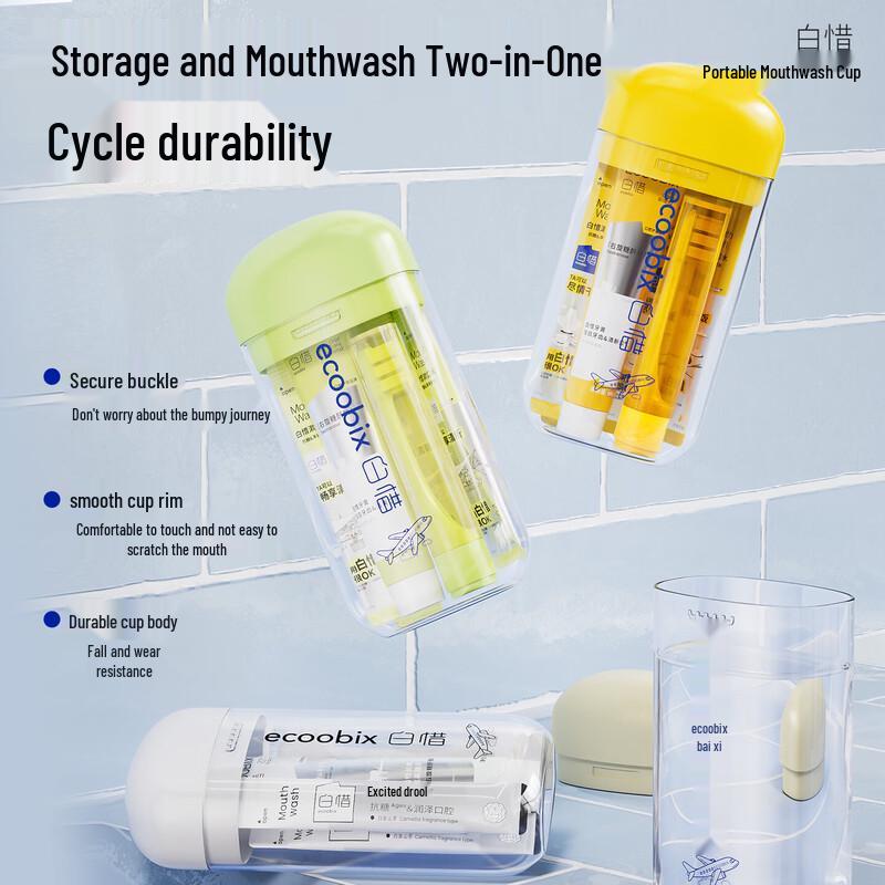 Baixi Portable Travel Toothbrush and Toothpaste Set
