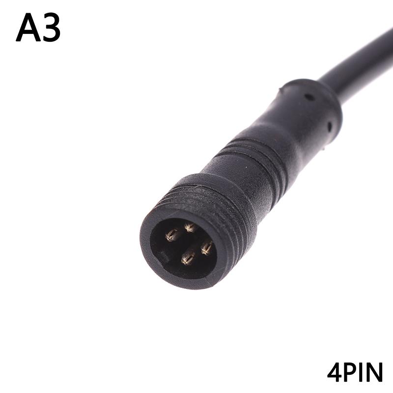 2Pin 3Pin 4Pin Male Cable Wire Plug Led Connector Jack Black Cable Wear Resistant Wire For Car Waterproof Socket Power Cord