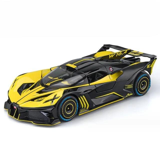 1:24 Bolide Metall Druckguss Auto Modell Spielzeug Rückzieher Musik Licht Miniatur Fahrzeug Sammlung Geschenke Dekorative Spielzeugmodelle