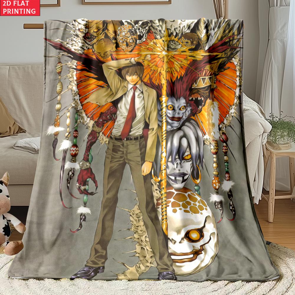 Light Yagami Print Thin Flannel Blanket for Bedrooms,Living Rooms,Sofas Blankets,Lunch Breaks,blankets Fluffy Blanket