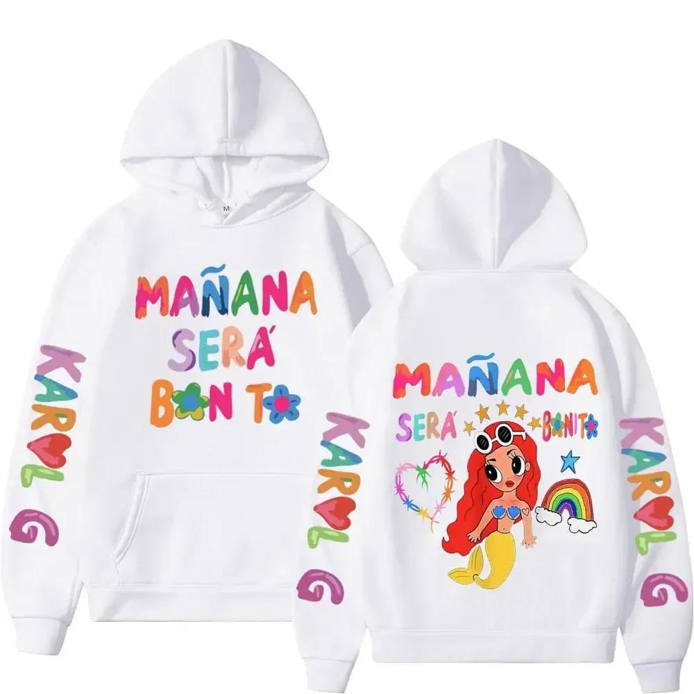 Female Singer Karol G Hoodies Manana Sera Bonito Printing Sweatshirt Unisex Autumn Winter Fleece Tops Male Sudaderas