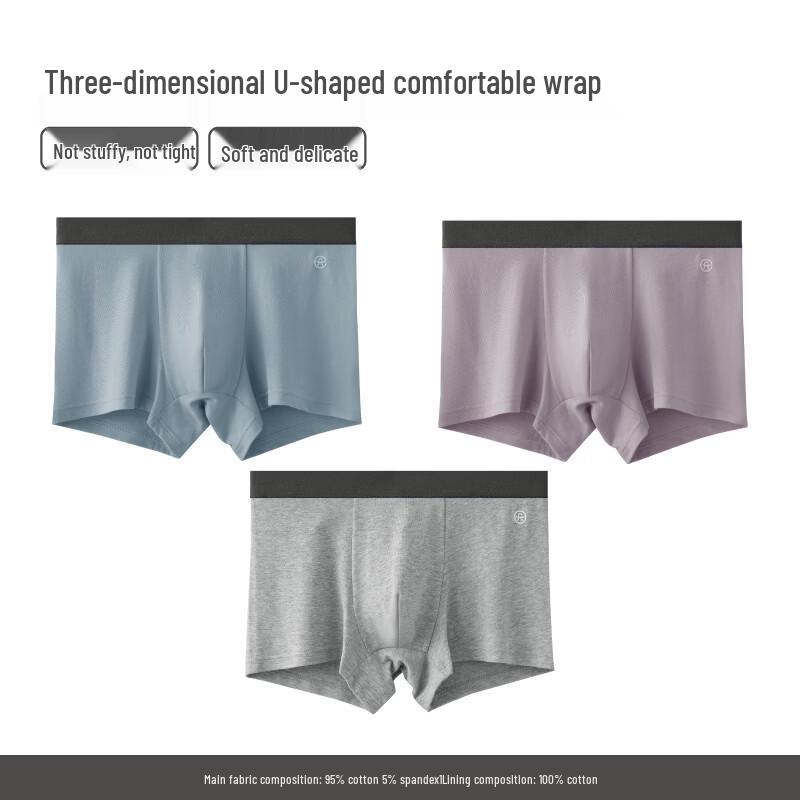 Fenteng Men's Pure Cotton Antibacterial Boxer Briefs