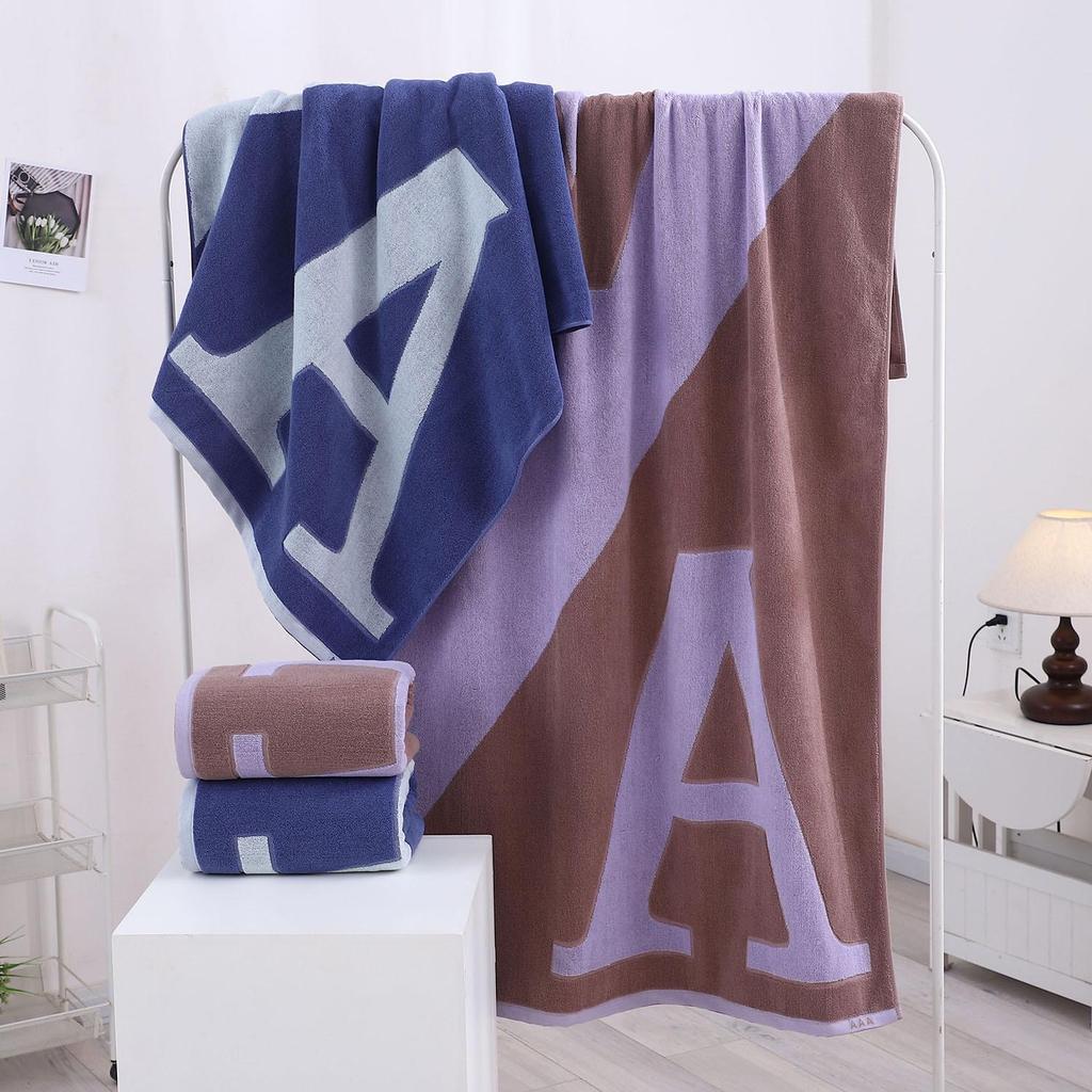 Extra Large Pure Cotton Quick-Dry Bath Towel - Mother & Baby Safe, Water-Absorbent for Home, Beach, Men & Women