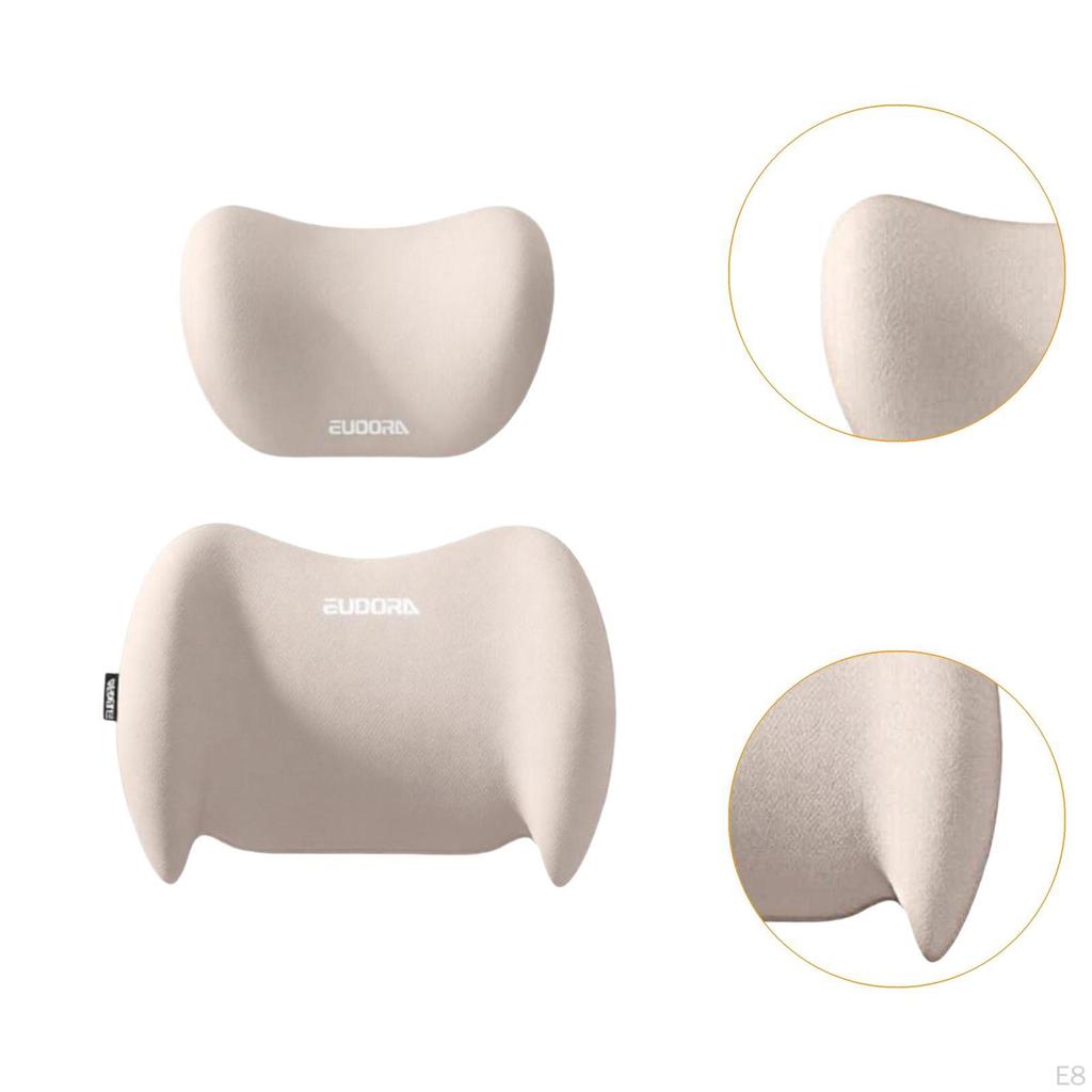 Car Headrest & Waist Support Cushion Fits All Vehicles Ergonomic Versatile Utility Neck