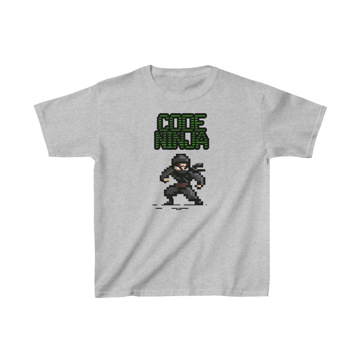 US Kids 7Y 14Y - Code Ninja - Cute Funny Kids Heavy Cotton Tee M