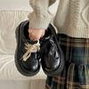 British style college with skirt small leather shoes women's 2025 autumn new popular lace-up muffin platform loafers single shoes
