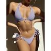 European and American Swimwear Women's Sexy Bikini Solid Color Swimsuit