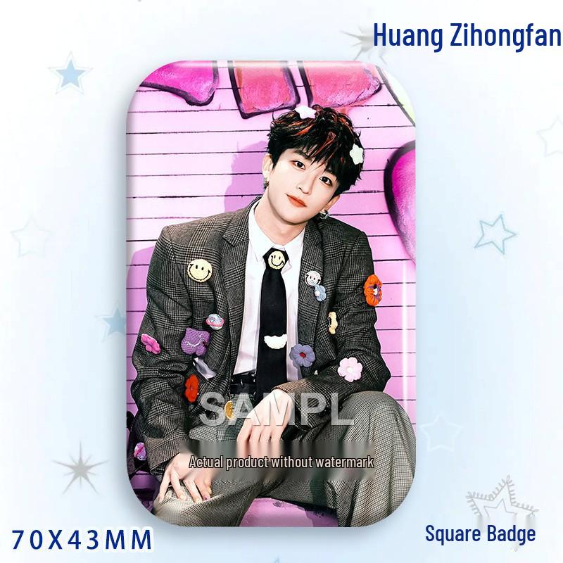 Huang Zihongfan Laser Star Idol Badge Brooch Pendant