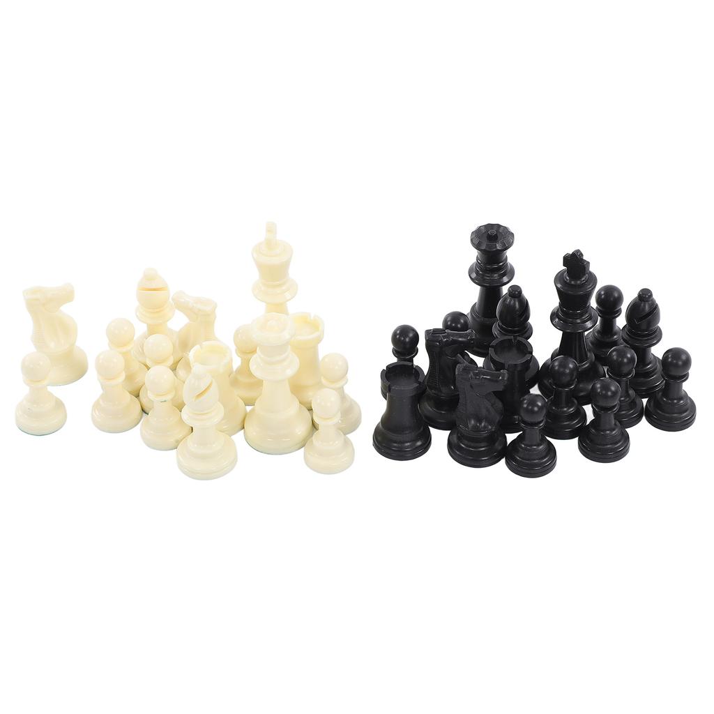 Chess Set Plastic Chess Board Set Desktop Game with 50x50cm Artificial Leather Board for Party Camping Relaxing