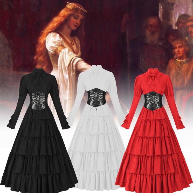 Irish Long Medieval Dress Festivals Cosplay Decoration Costume Set Performance
