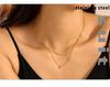 Luxury Rhombus Sequin Star Necklace - Elegant Titanium Steel Clavicle Style