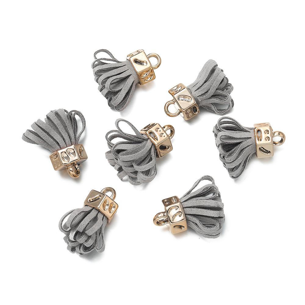 10pcs DIY Jewelry Leather Velvet Small Fringed Earrings Hair Accessories