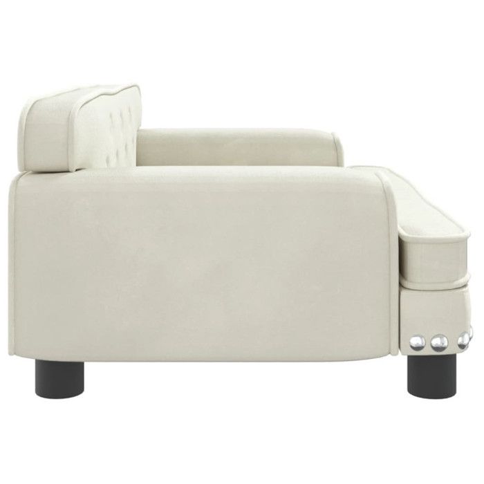VidaXL Canapé pour enfants crème 70x45x30 cm velours 3196299