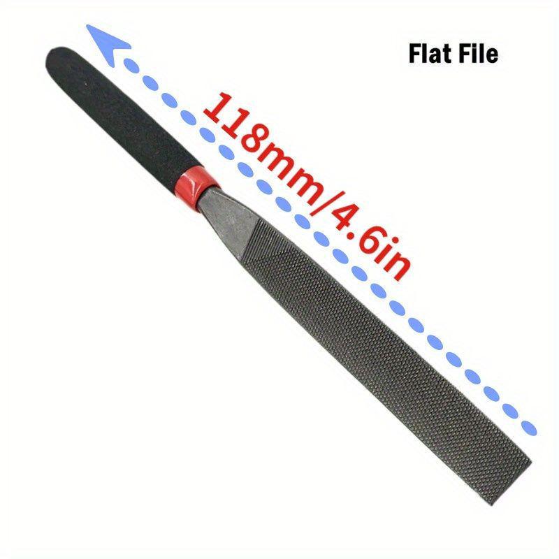 Mini Fine-Tooth Flat & Half-Round File Set for Wood and Metal Polishing