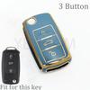 2/3 Buttons Tpu Car Key Case For Vw Volkswagen Mk4 Bora Golf 4 5 6 Jetta Passat Polo Bora Touran Skoda Seat Tpu Cover Shell Fob