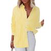 Women's Striped Button Down Shirt Long Sleeve Casual Loose Fit Office Blouse For Women