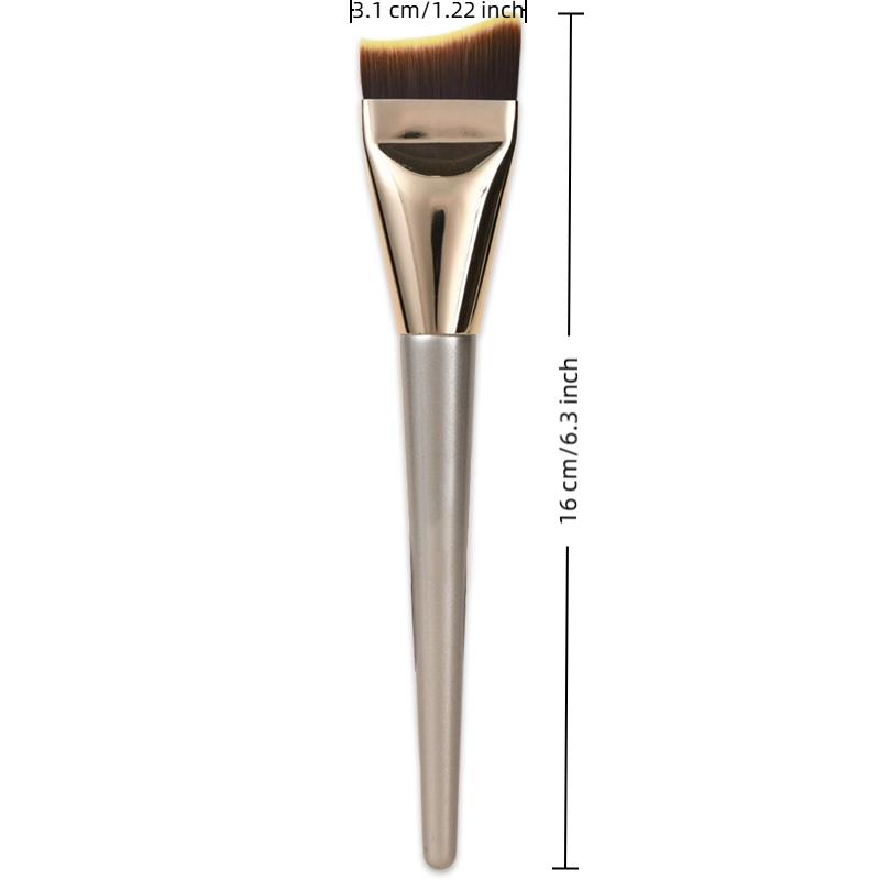 2Pcs Professional Arc-Shaped Flat-Head Ultra-Thin Foundation Brush, Paint-Free And Traceless Foundation Liquid Brush