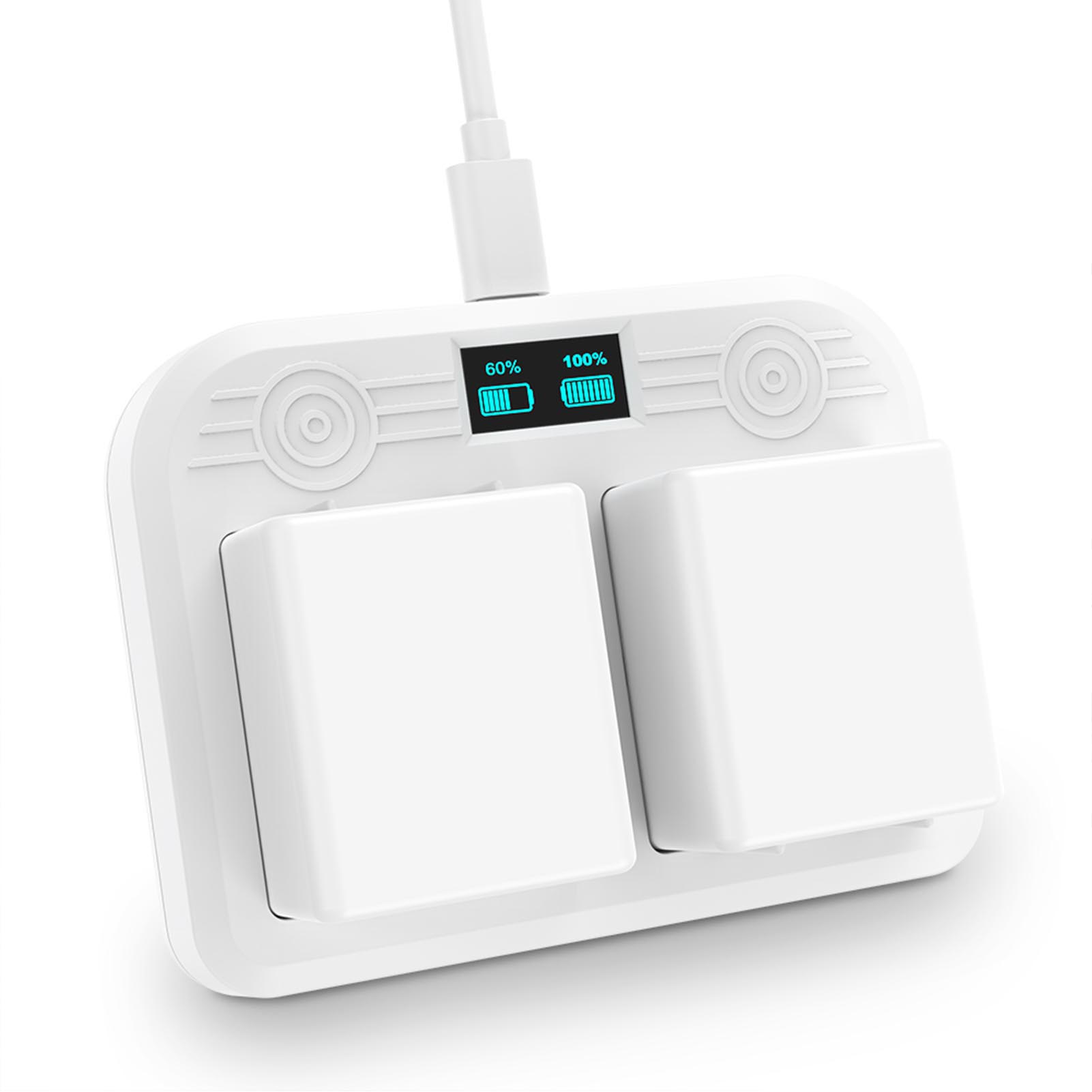 

Battery Charger Station Compatible with for Arlo Ultra 4k Arlo Pro 3 Camera Dual Charging Station LED Display белый