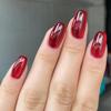 24Pcs Oval Short Pink Press On Nails Simple Ombre Spring False Nail for Sweet Sassy Cool Women&Girl Removable Wearable Nail Art
