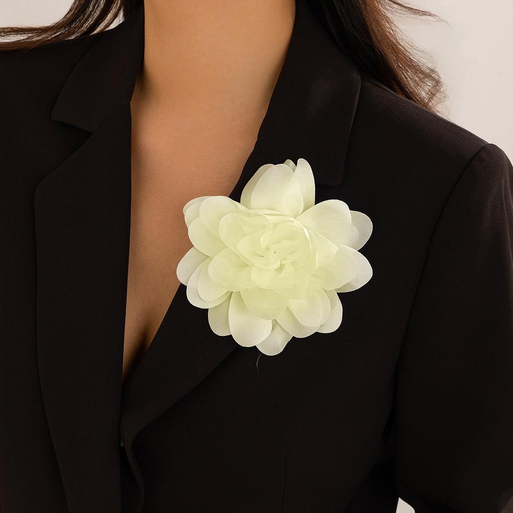 Exaggerated fabric flower brooch flower pin sweet duck bill clip pin dual purpose rose brooch