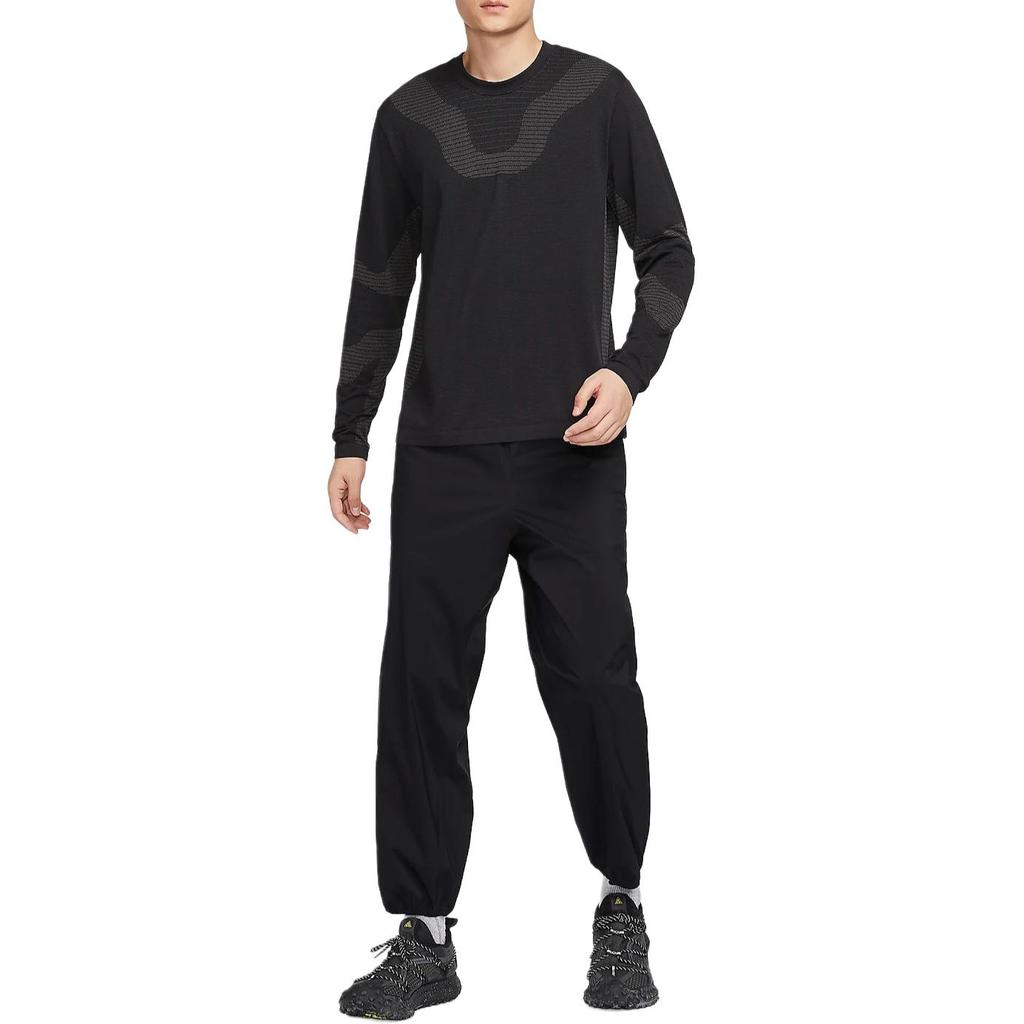 Nike Felpa a maniche lunghe girocollo ACG Dri-Fit Adv comoda ad asciugatura rapida Felpa da uomo Nero Grigio freddo FV8907-010