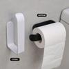 Wall Mounted Tissue Organizing Shelf Self-Adhesive Kitchen Storage Rack Toilet Paper Holder