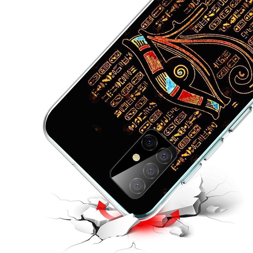 Sacred Eye of Horus Egypt Fresco Phone Case For Samsung Galaxy A52 A32 A22 A12 A51 A31 A50S A30S A20S A10S Note 20 Ultra 10 Plus