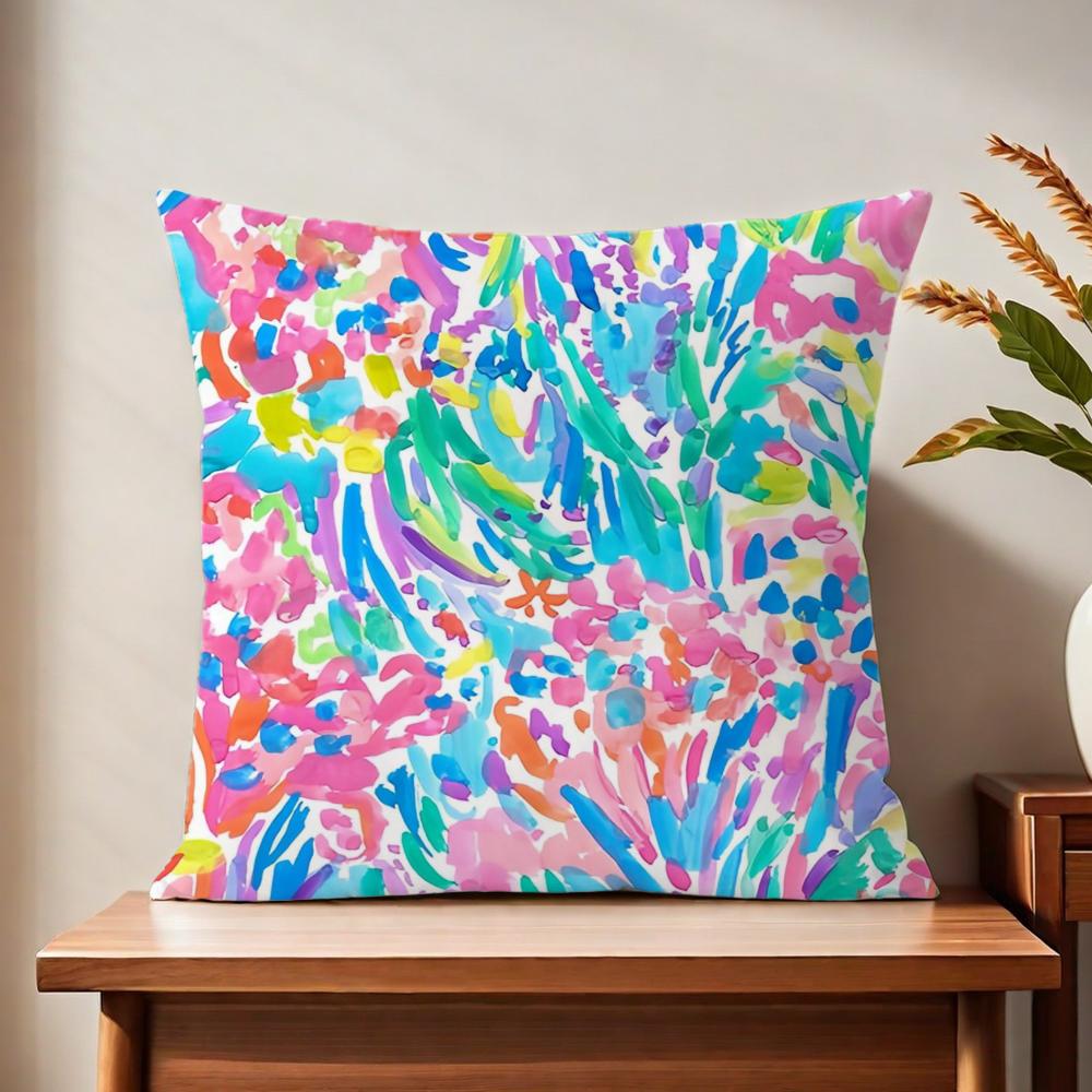LLilly Lurxury PPulitzer Cushion Cover For Pillow Printing Sofa Decoration Home Car Room Coffee Shop Office Nordic Simplicity
