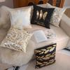 Hot Gold Pillow Case Short Plush Gold Leaf Sofa Cushion Cover Home Living Room Pillow Cover