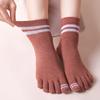 5 Pairs of Women's Two-Line Toe Socks