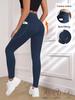Yogahosen für Frühling und Sommer Hochtailliert Po-formend Figurformend Fitness-Leggings mit Seitentaschen für Damen