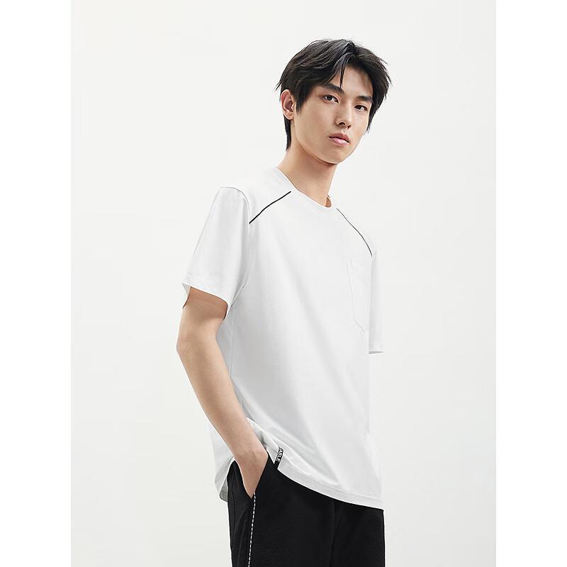 GXG Men's 2025 Summer Colorblock Round Neck T-Shirt