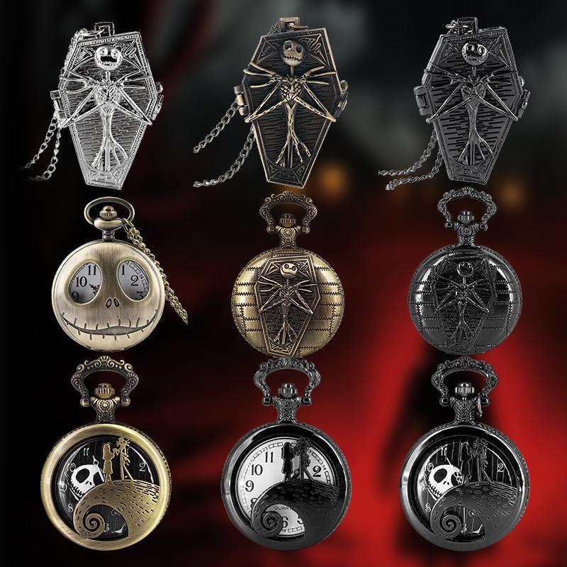 Antique Style Pocket Watches Fashion Quartz Vintage Necklace Christmas Gifts Alloy Case 47mm Dial Round Case