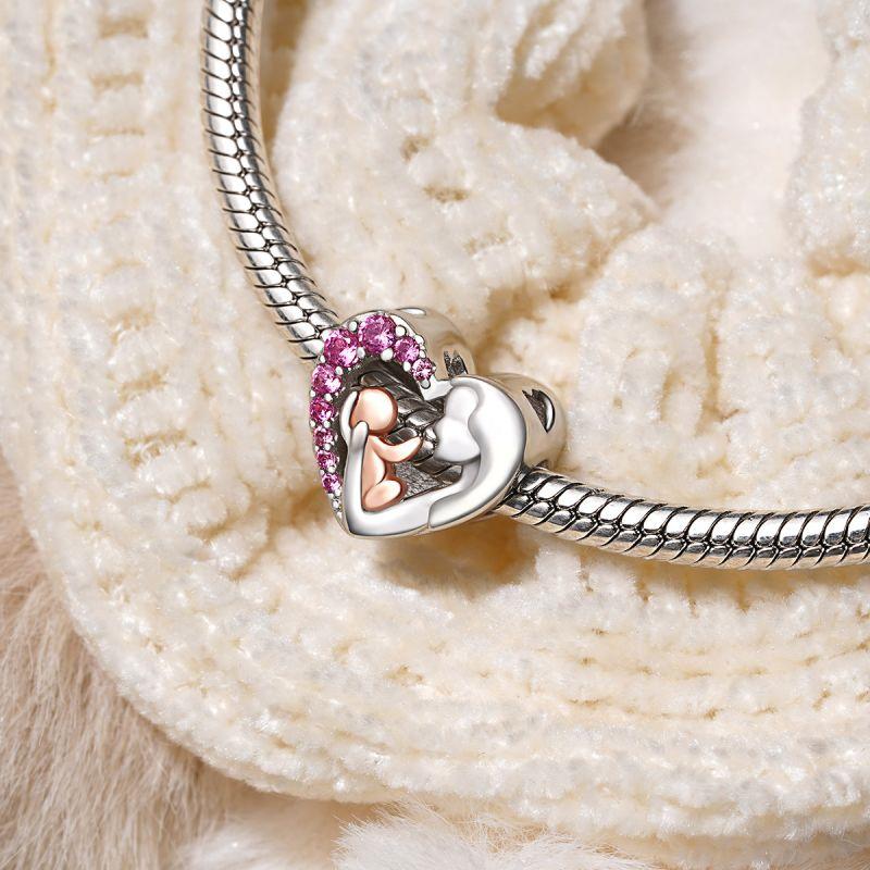 Autumn Winter New Copperpregnant Mother Sisters Helmet Key Car Exquisite Charm Fit Bracelet Necklace Diy Women'S Jewelry
