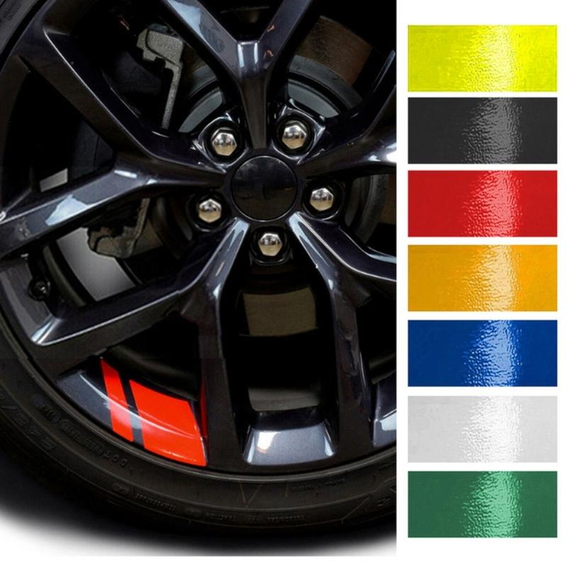 Creative Reflective Wheel Sticker with Strong Material Construction Night Visible for Car & Motorcycles Hub Decoration