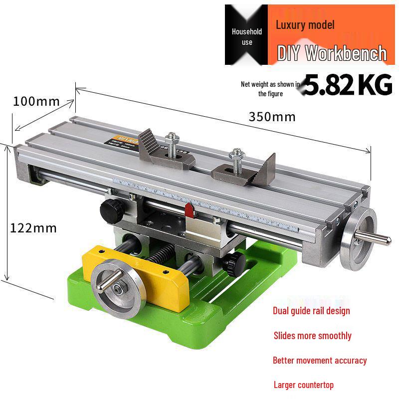 High-Precision Multi-Function Milling Machine Vise with Cross Slide Table and Drill Press Holder