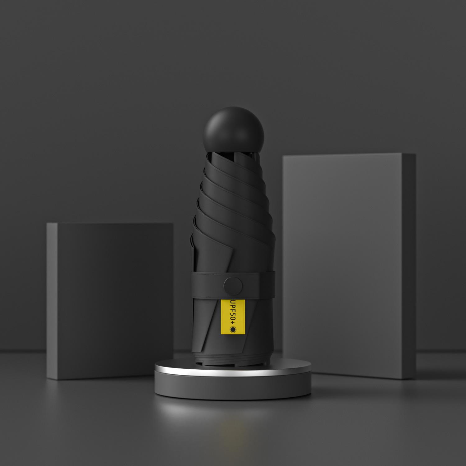 

Солнечный зонт Женский Солнцезащитный Маленький Портативный Зонт от солнца Женский Солнце и Дождь Капсула Маленький Свежий Виниловый Зонт от солнца