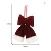 1pcs Red Bows Christmas Tree Decorations Velvet Ornament Bow with Rope for Xmas Home Wreath Fence Stairs Railing Fireplace Decor