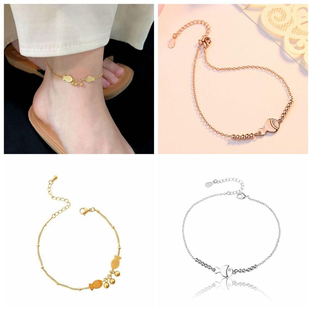 

Stainless Steel Small Fish Anklet Animal Simple Travelling Souvenir