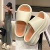Summer new women's slippers summer one-word non-slip two-color thick-bottomed fashion women's beach slippers versatile
