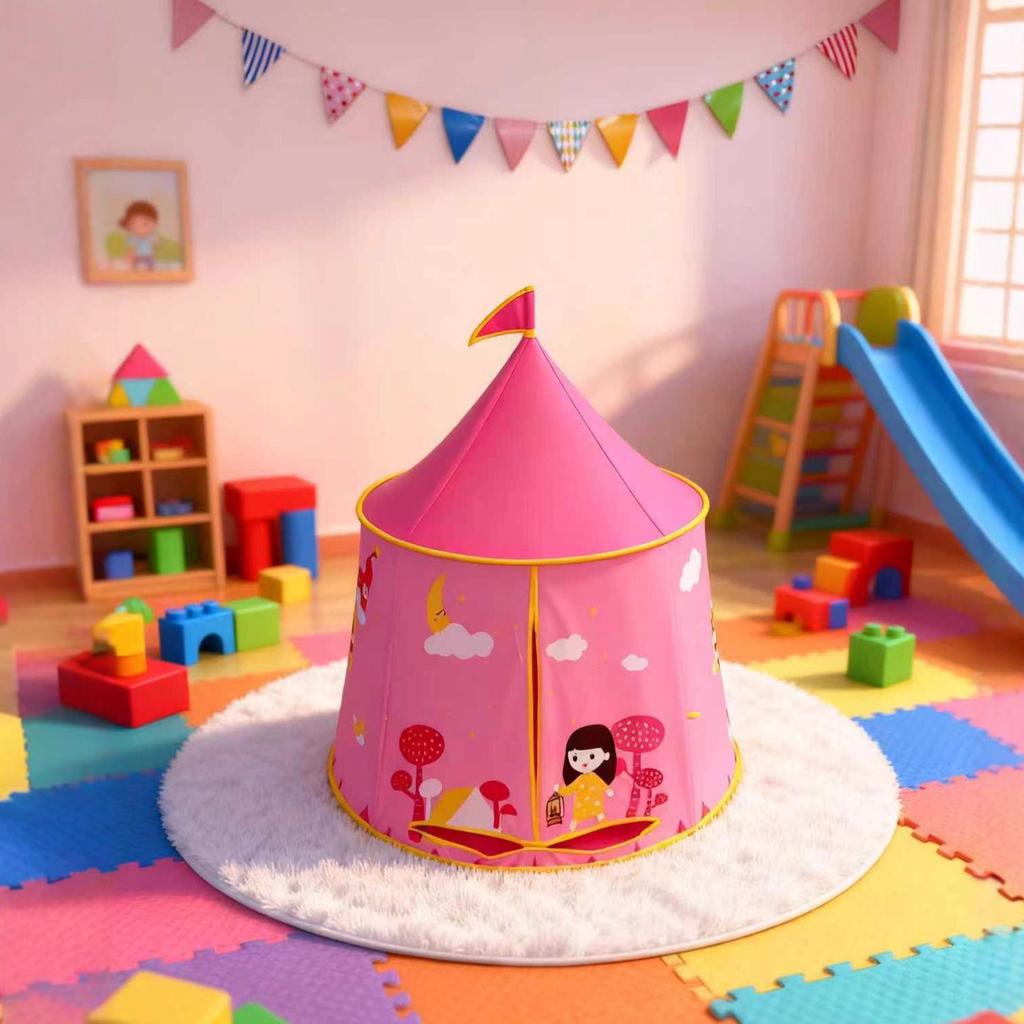 Dreamy Princess Pink Play Tent for Girls - Indoor Kids' Indian Yurt
