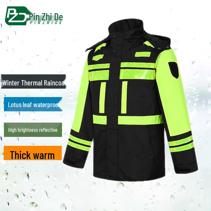 High-Visibility Reflective Winter Duty Rain Jacket XXXL (185)