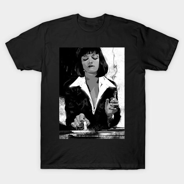 Funny Pulp Fiction TShirt Mia Wallace Quentin Tarantino Graphic Tshirts 90s Vintage Women Men Breathable Comfortable Tee Shirts