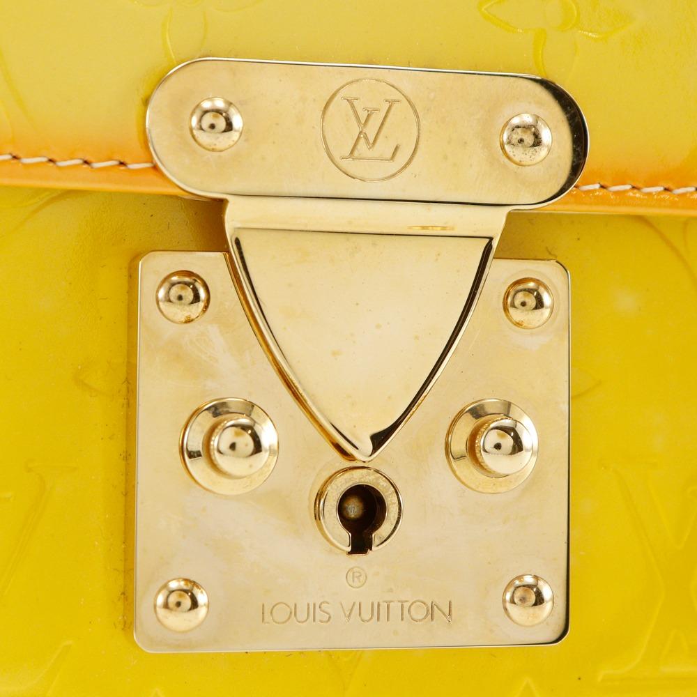 LOUIS VUITTON Spring Street Handbag M91029 yellow Monogram Vernis Women Used