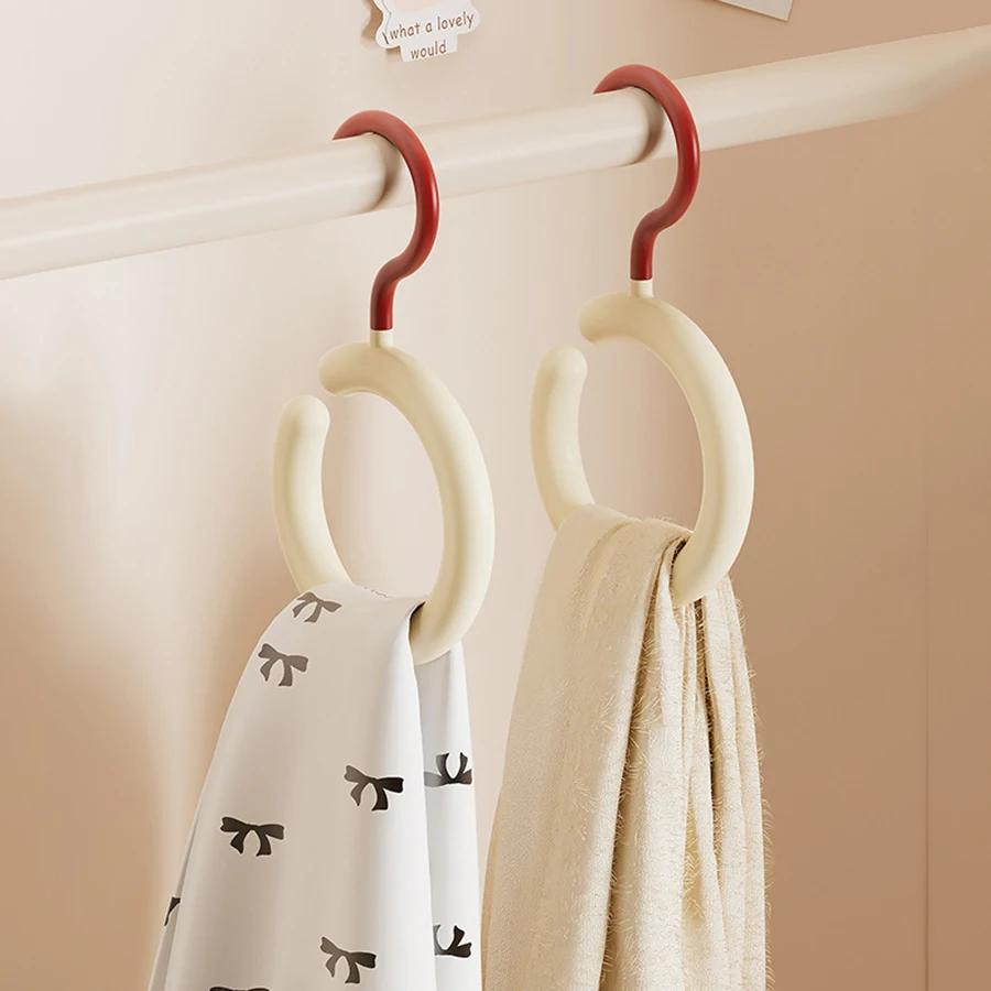 Dopamine Hook Hanger, Rotatable Scarf and Hat Bag Storage, Scarf Display Rack, Hat and Bag Hanging Rack