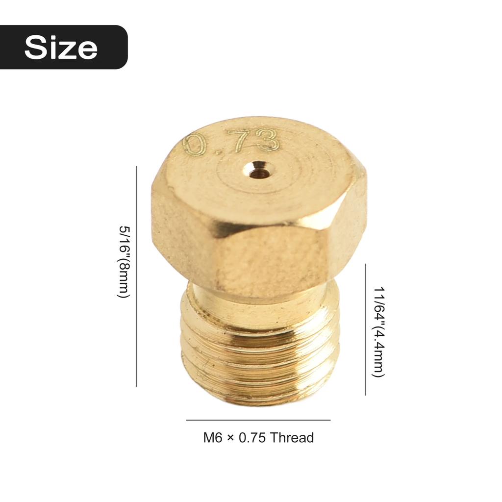5PCS Gas Injectors Burner Gas Conversion Kit 0.73, 0.73, 0.73, 0.73, 0.97 Nozzle Sizes 0.73, 0.97 Compatible With Most Cooktops