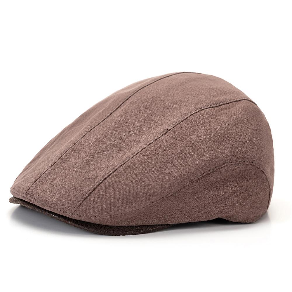 

Весна Лето Тонкая Мужская Кепка Берет Британская Винтажная Кепка Газетчика Кепка Художника кофейный