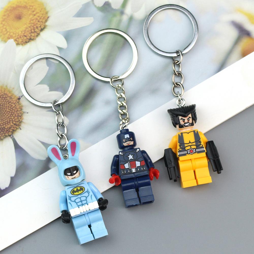 Avengers Spider-Man Iron Man Wolverine Anime Character Key Chain Action Figure Backpack Car Pendant Holiday Gift