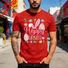 Happy Easter Bunny Eggs Flowers Spring Festival Men T Shirt Cotton Short Sleeve Summer Top Gift for Men Casual Fashion Tees